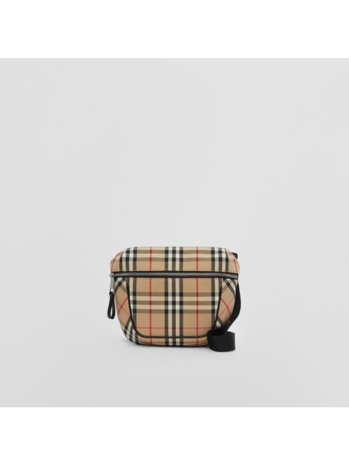 【BURBERRY】Archie Crossbody Bag Burberry Vintage Check Bonded Cotton Archie Crossbody Bag In