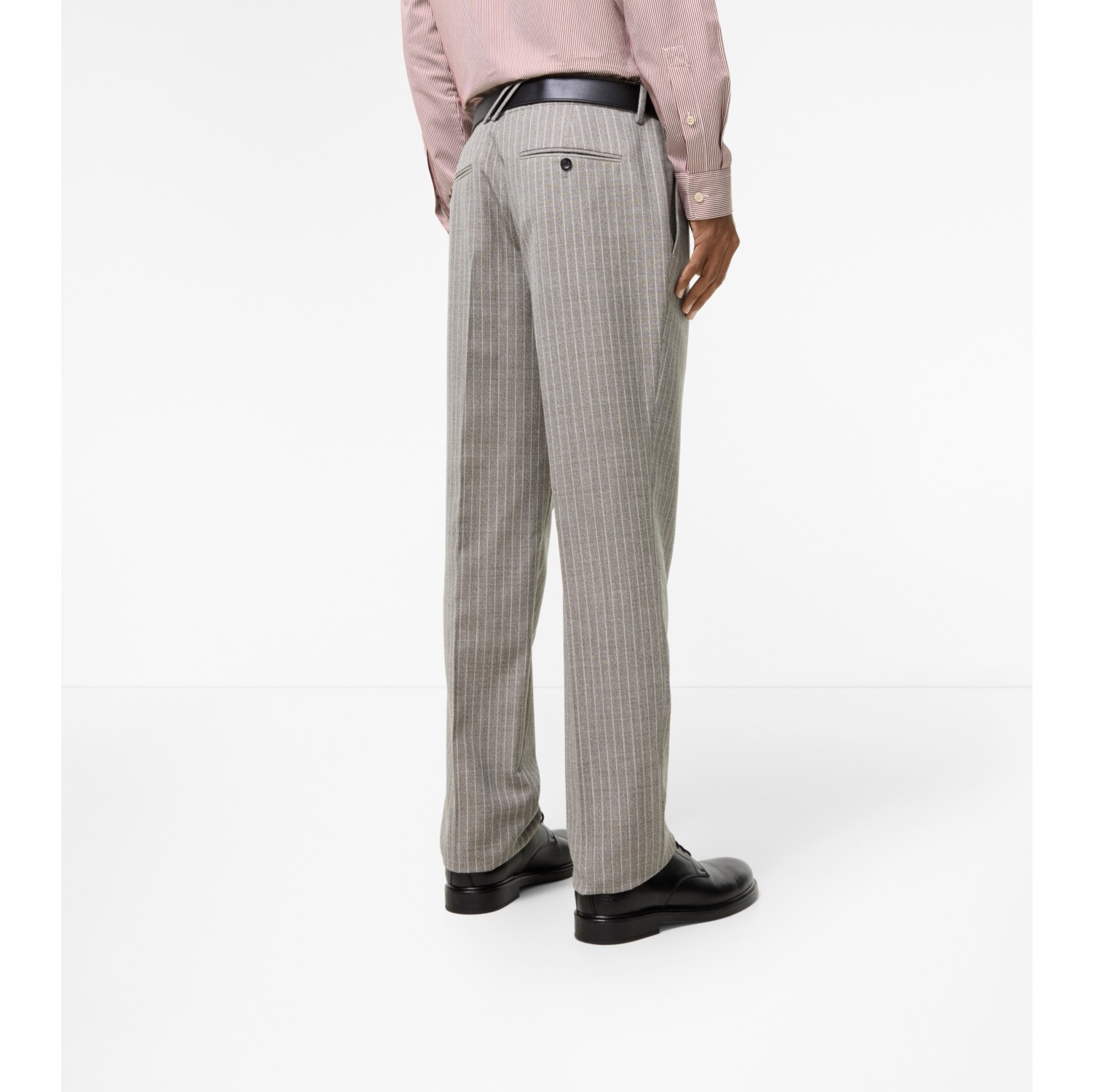Pinstriped Wool Sloane Tailored Trousers in Soil brown/cotton white - Men | Burberry® Official