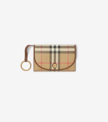 Burberry チェック フォールディング カードケース＆キーリング (アーカイブベージュ) - ウィメンズ, コットン | Burberry®公式サイト