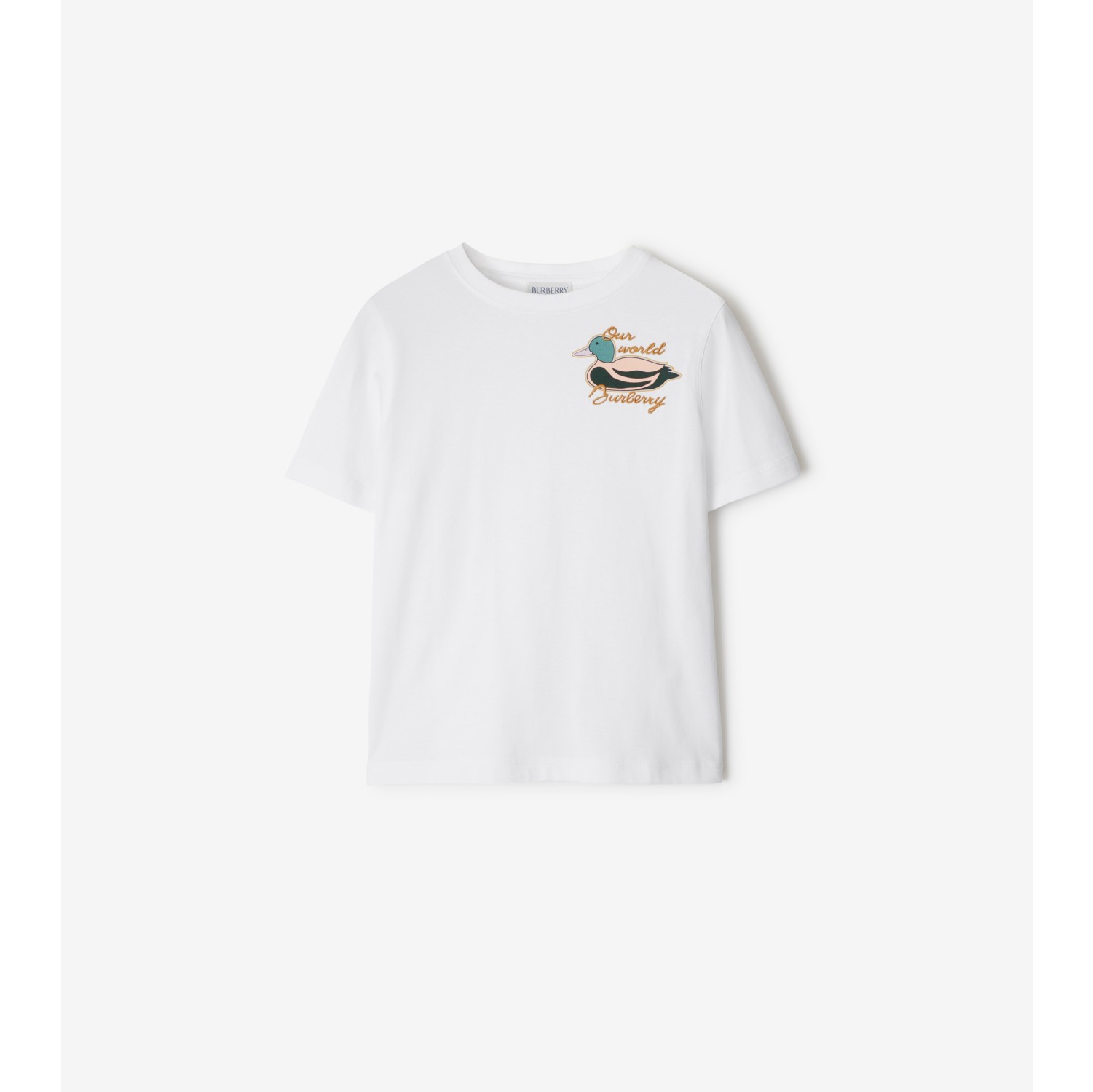 Camiseta de algodão com estampa de pato