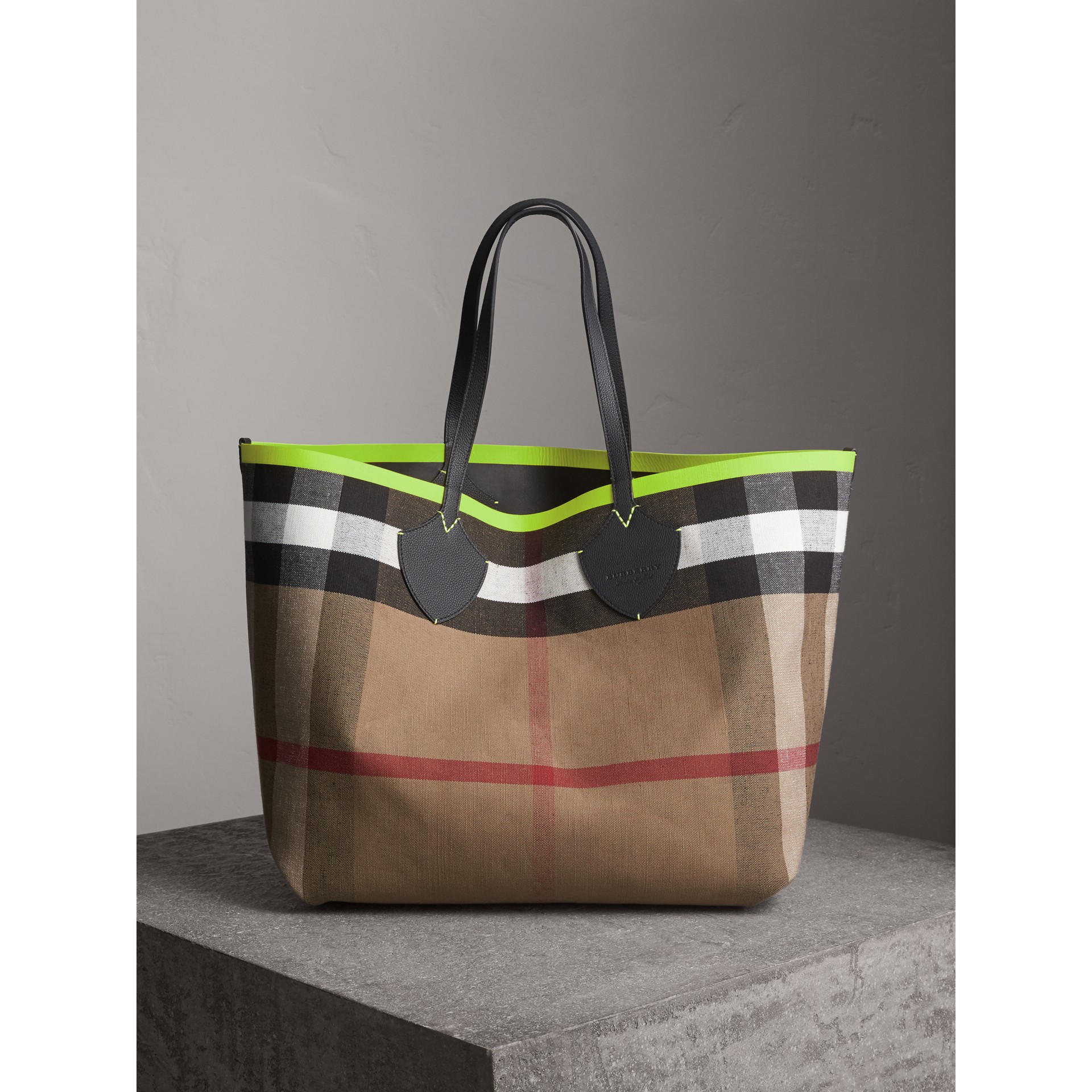 neon burberry bag