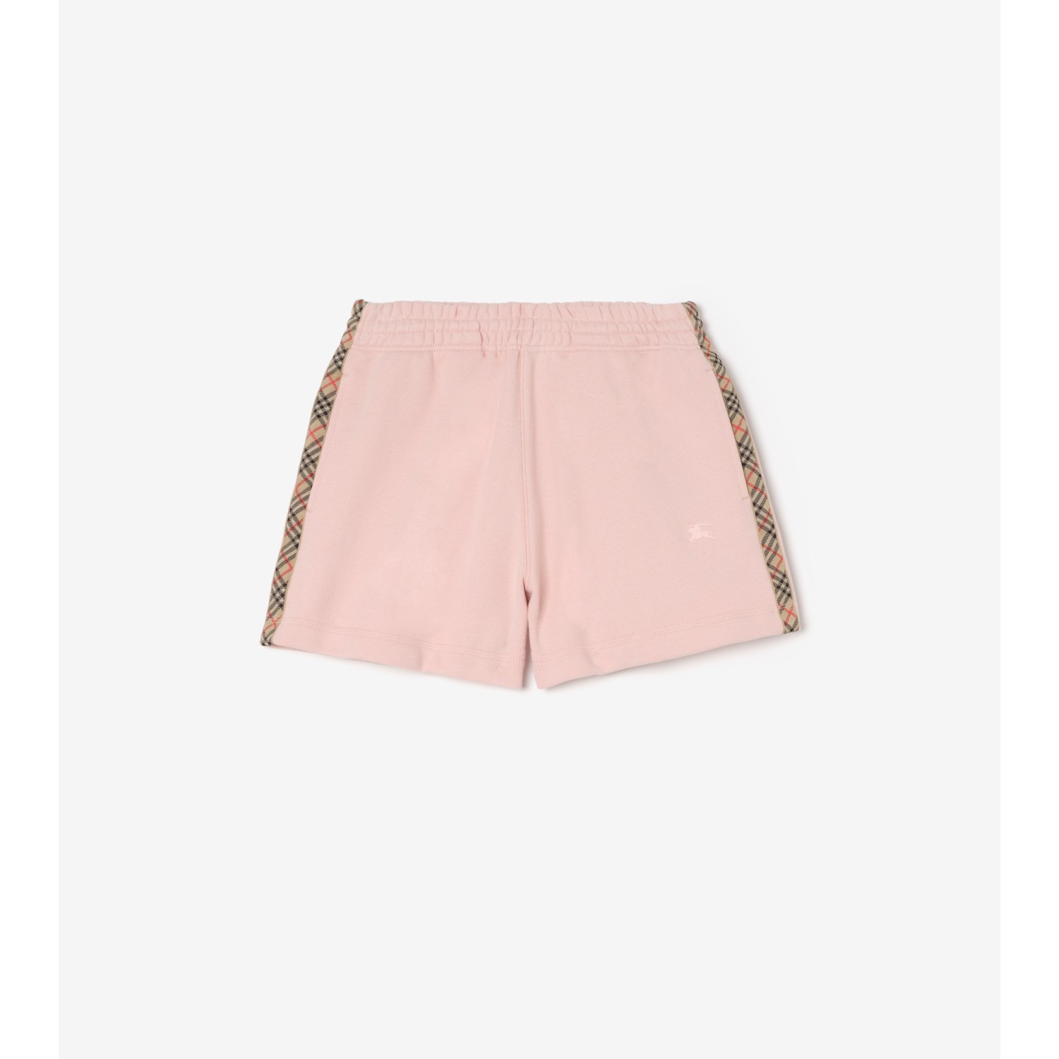 Check Trim Cotton Shorts