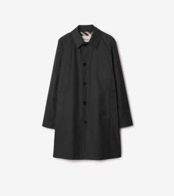 Mid-length Gabardine Car Coat in Onyx - Men | Burberry® Official