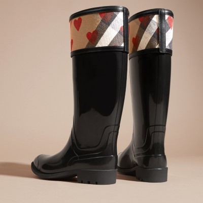 burberry heart rain boots