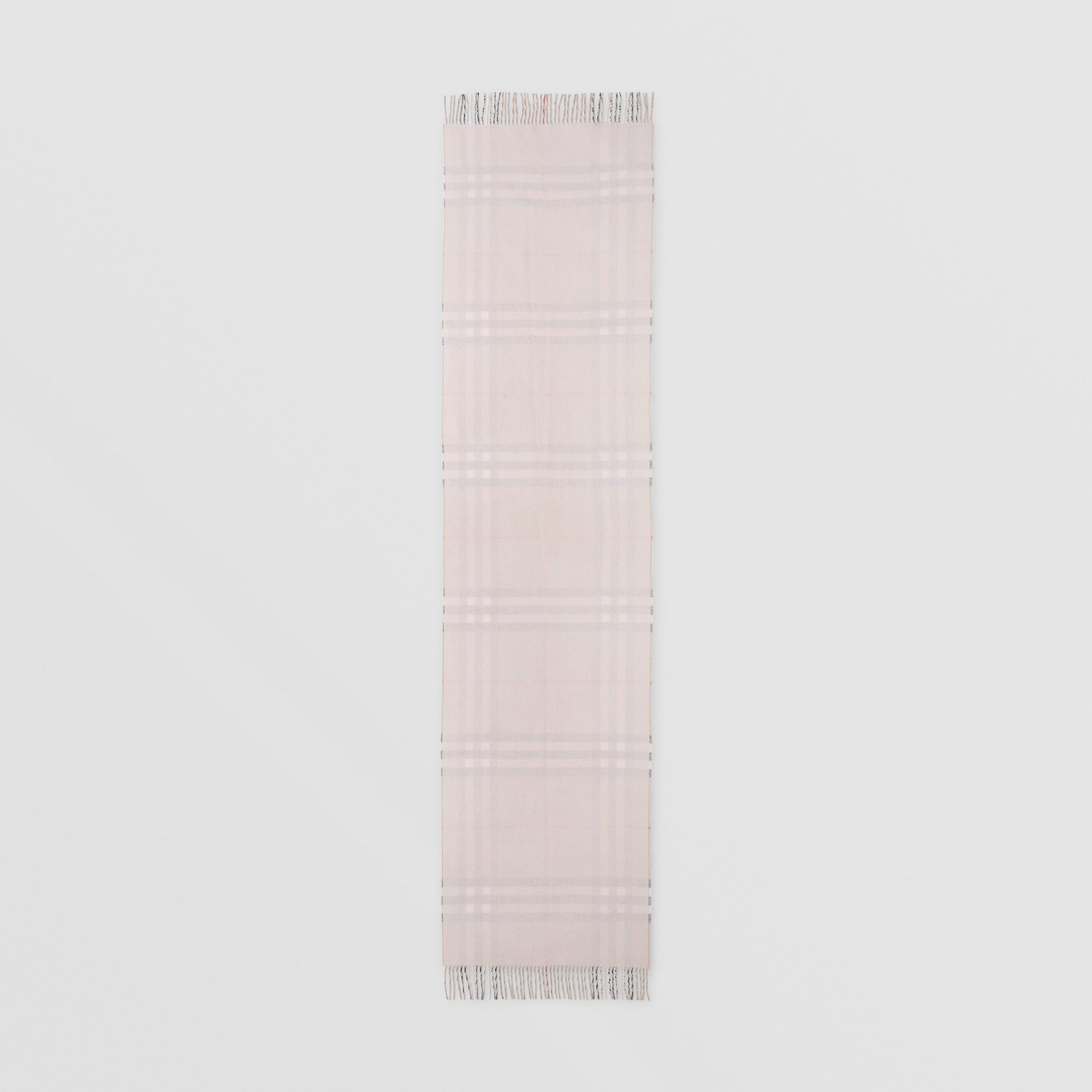 Reversible Check Cashmere Scarf in Frosted Pink | Burberry® Official - 4