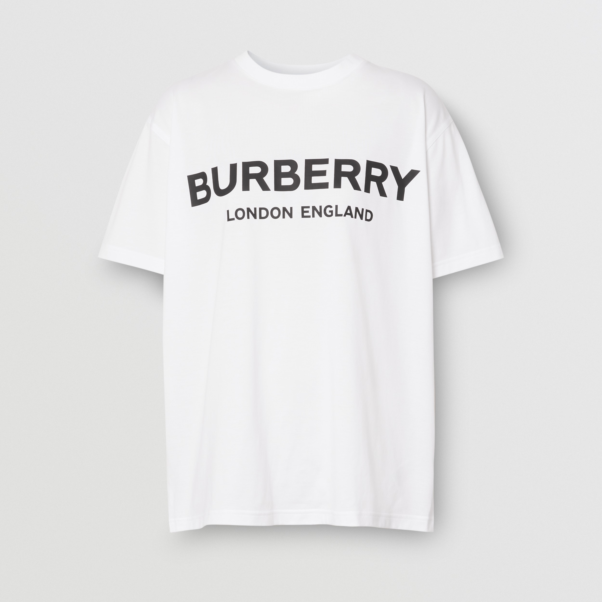 professionel jord Gum Logo Print Cotton Oversized T-shirt in White - Women | Burberry® Official