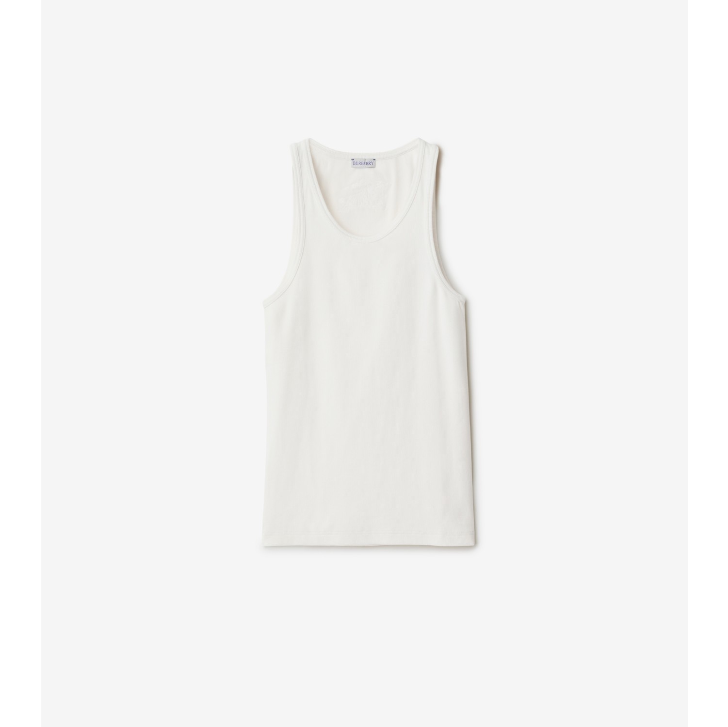 Stretch Cotton Tank Top in Salt - Men | Burberry® Official