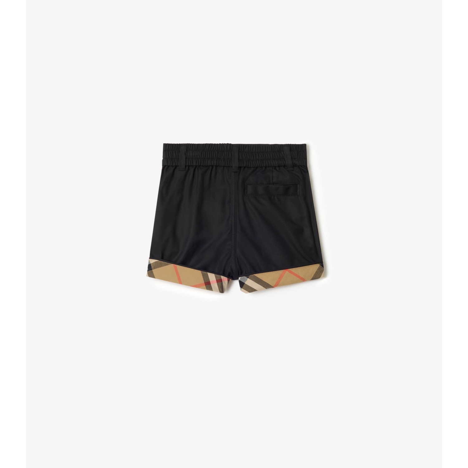 Check Turn-up Cotton Shorts