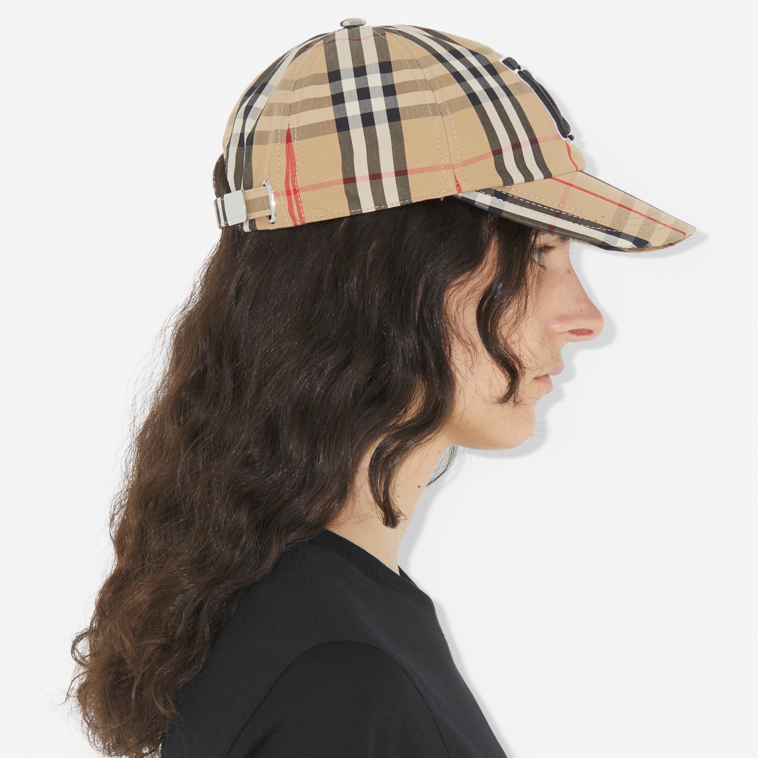 专属标识装饰 Vintage 格纹棉质棒球帽 (典藏米色) | Burberry® 博柏利官网