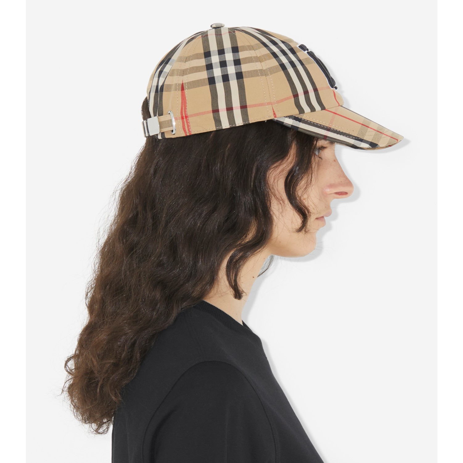 Monogram Motif Official Check Burberry® Vintage beige | in Cotton Cap Baseball Archive