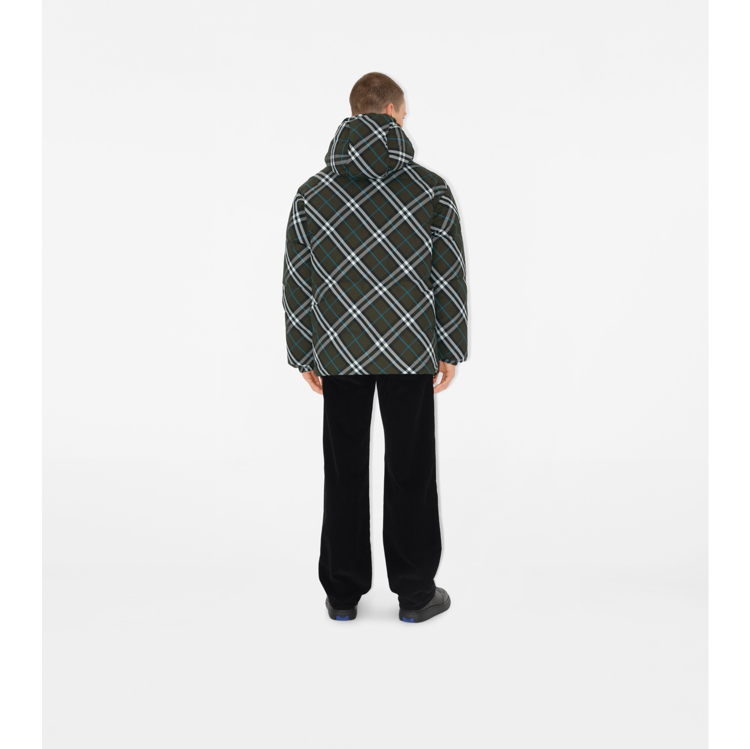 Reversible Check Nylon Snowdonia Puffer Jacket