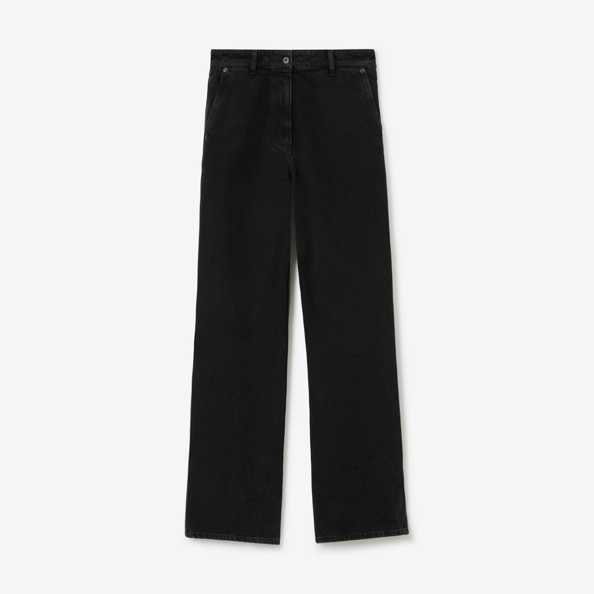 Burberry Bergen Flared Denim Jeans In Charcoal