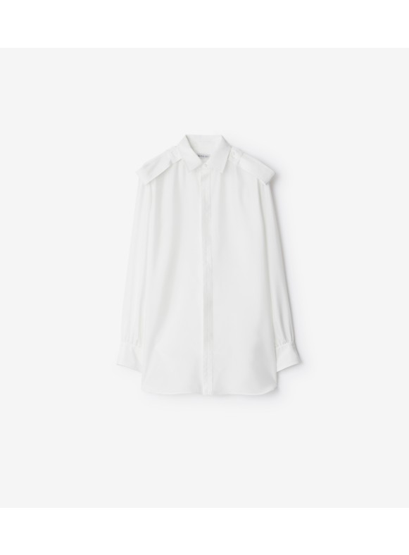 Burberry white deals shirt womens