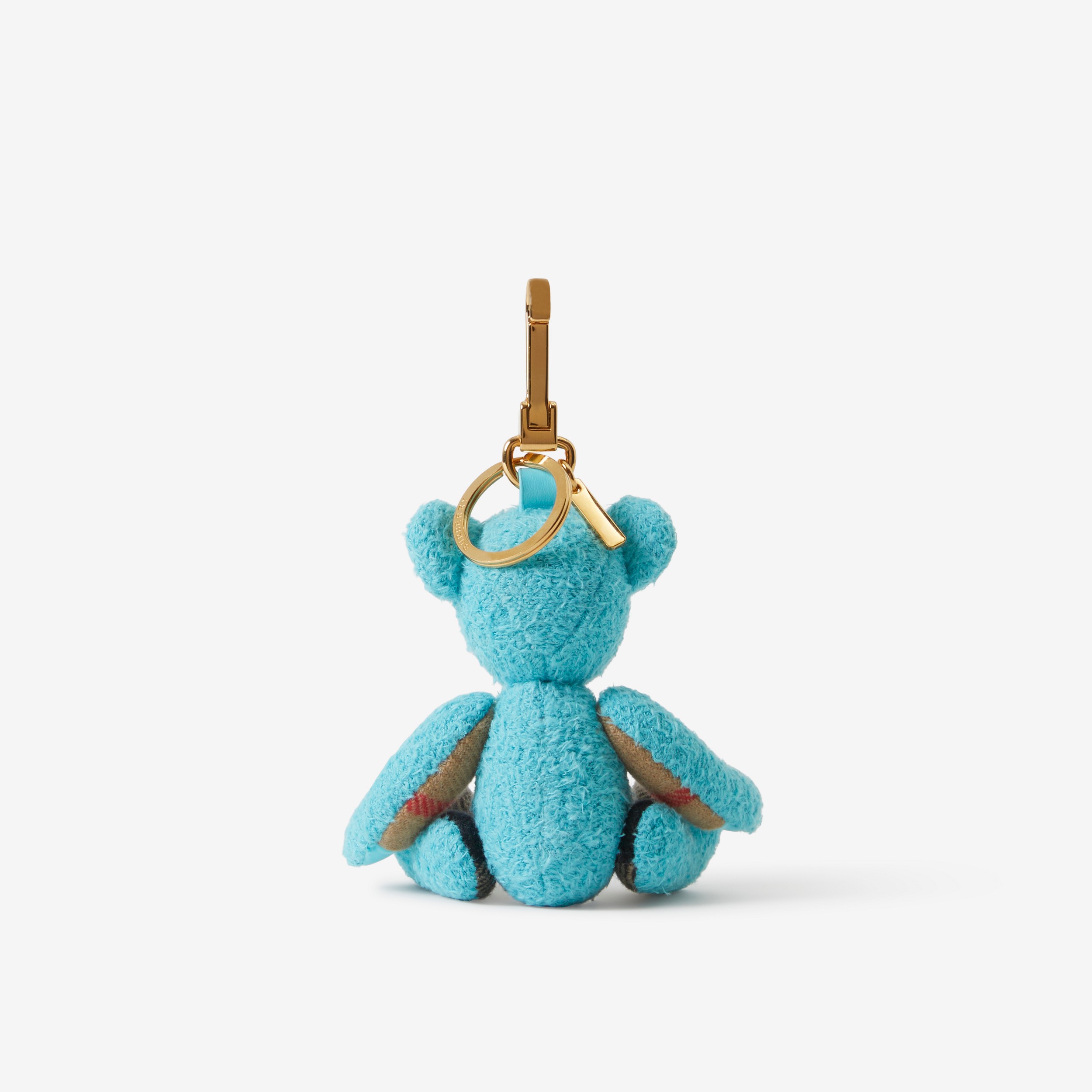 Towelling Thomas Bear Charm in Vivid Turquoise - Women | Burberry® Official - 3