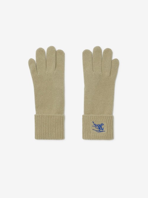 Burberry Cashmere Blend Gloves In Hunter
