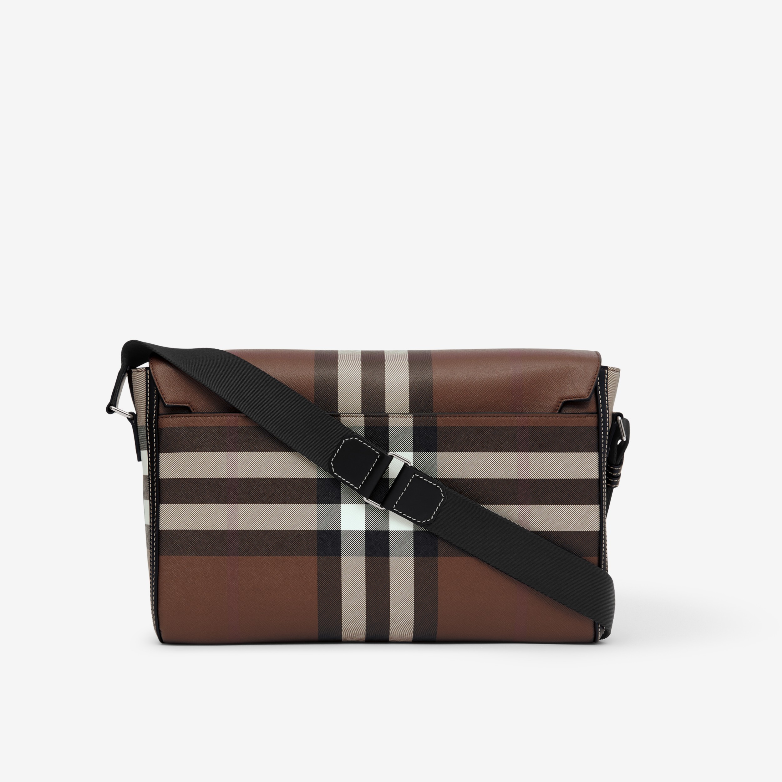 Exaggerated Check Large Wright Messenger Bag in Dark Birch Brown - Men |  Burberry® Official