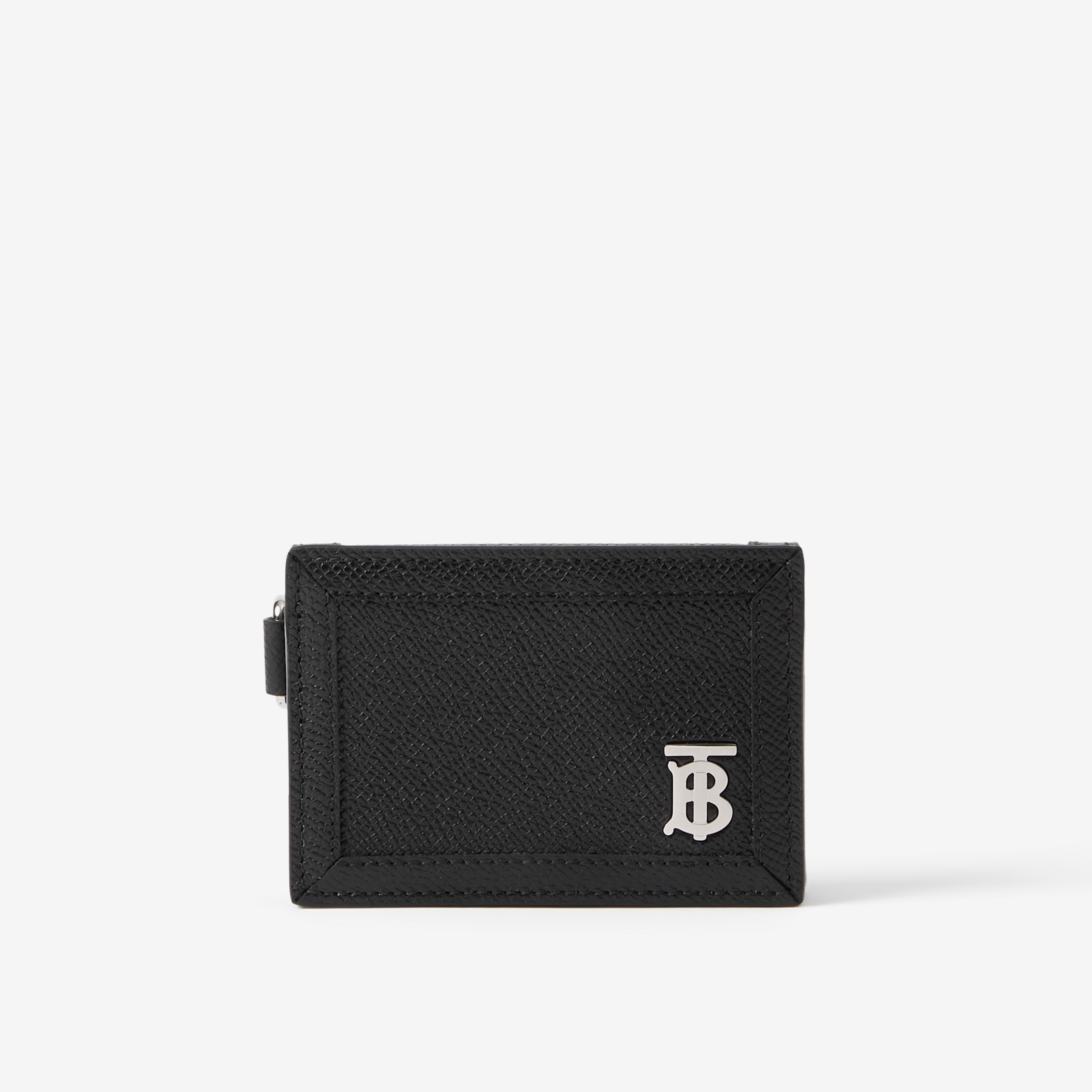 Grainy Leather TB Card Case Lanyard in Black - Men | Burberry® Official - 1
