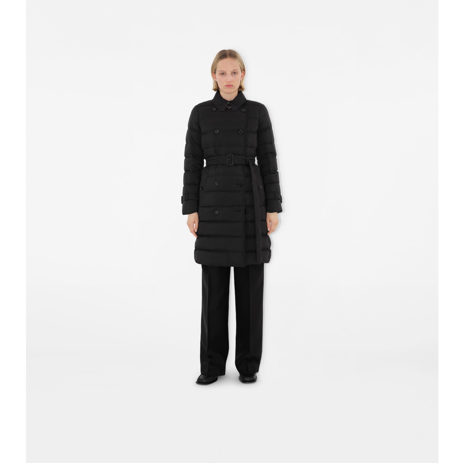 Mid-length Nylon Puffer Coat