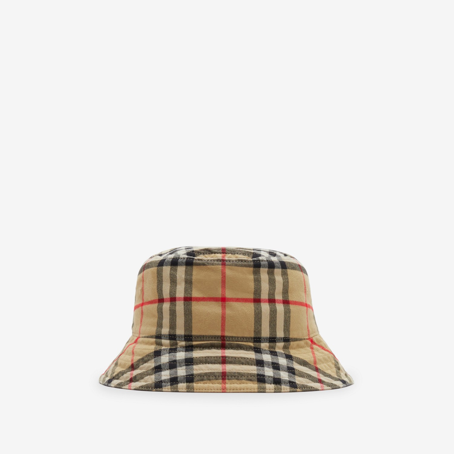 Check Cotton Bucket Hat in Archive Beige | Burberry® Official