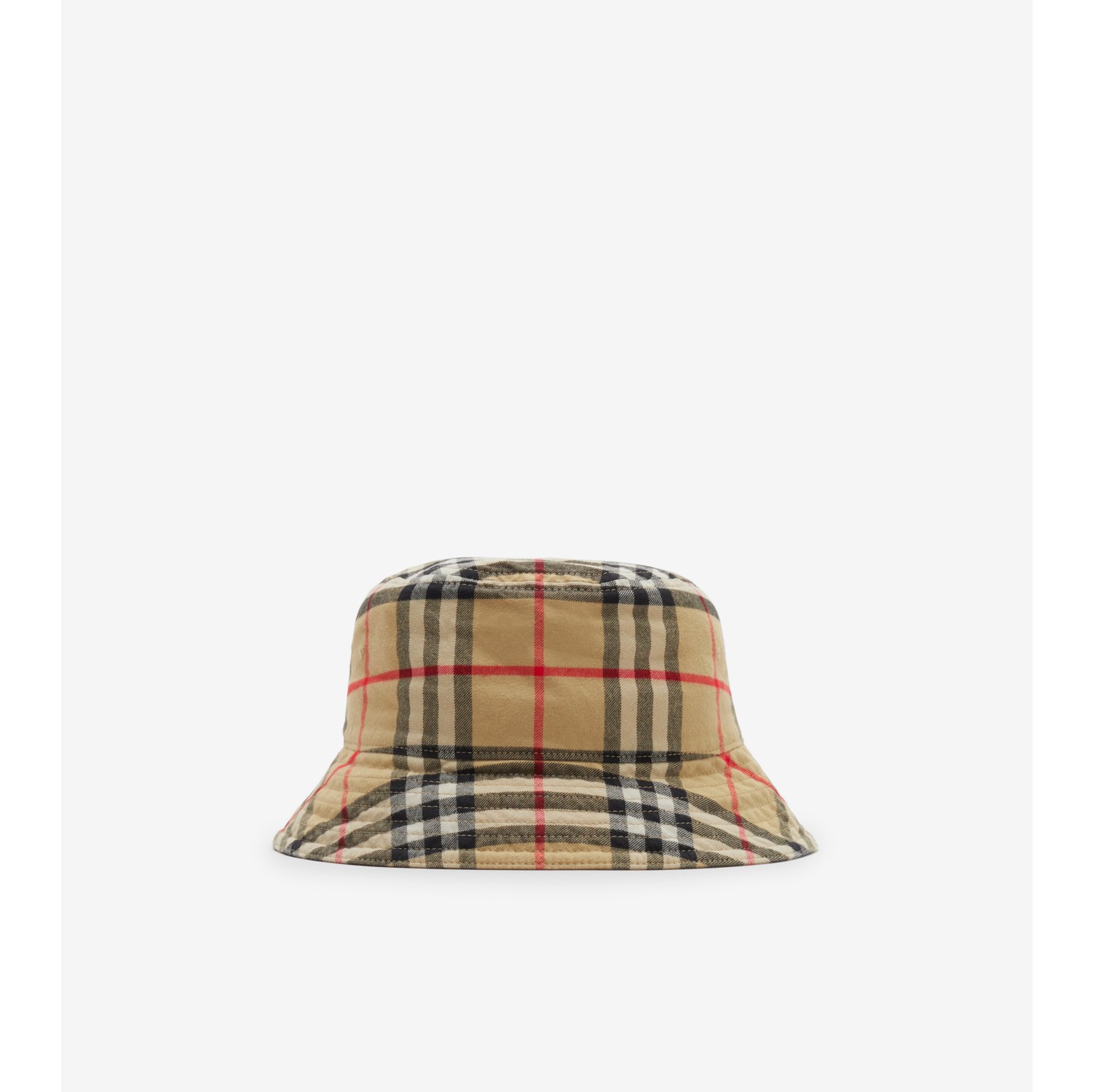 チェック コットン バケットハット (アーカイブベージュ) - メンズ | Burberry®公式サイト