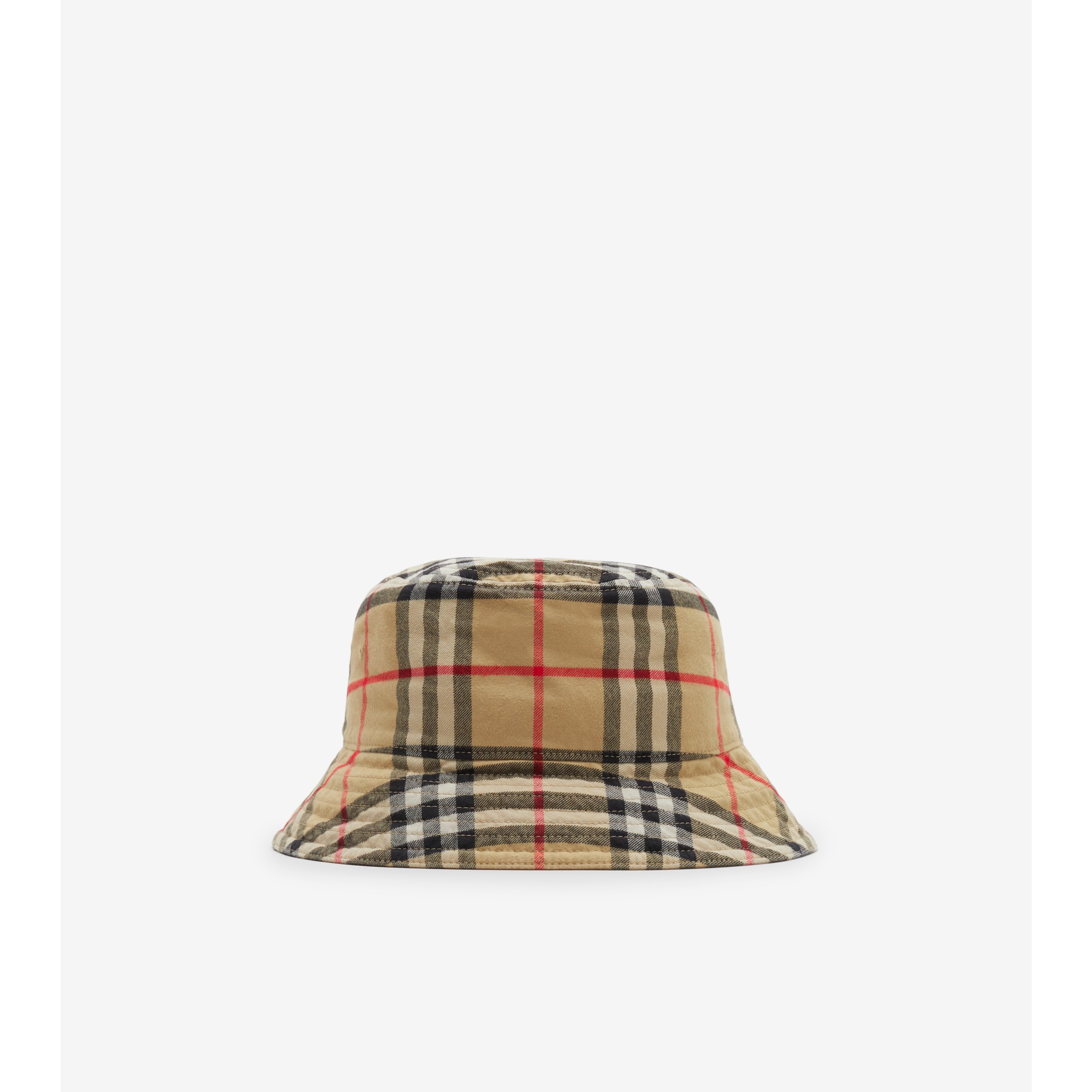 チェック コットン バケットハット (アーカイブベージュ) | Burberry®公式サイト