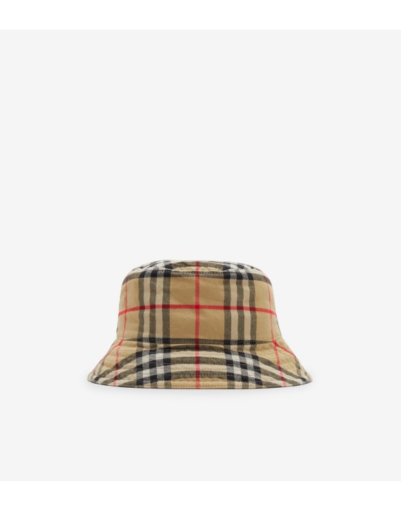 Check Cotton Bucket Hat