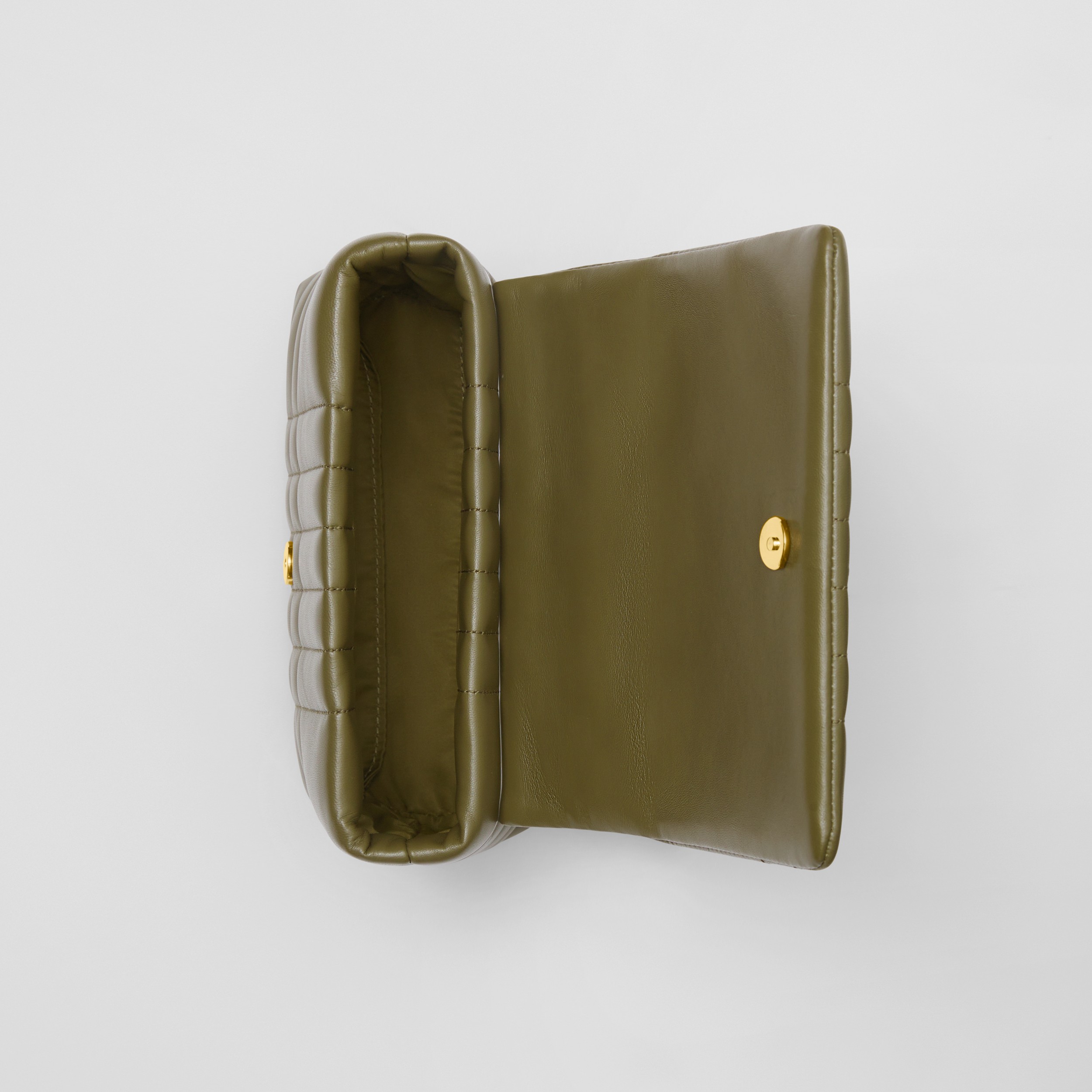Bolsa satchel Lola em couro acolchoado - Mini (Verde Samambaia Escuro) - Mulheres | Burberry® oficial - 4