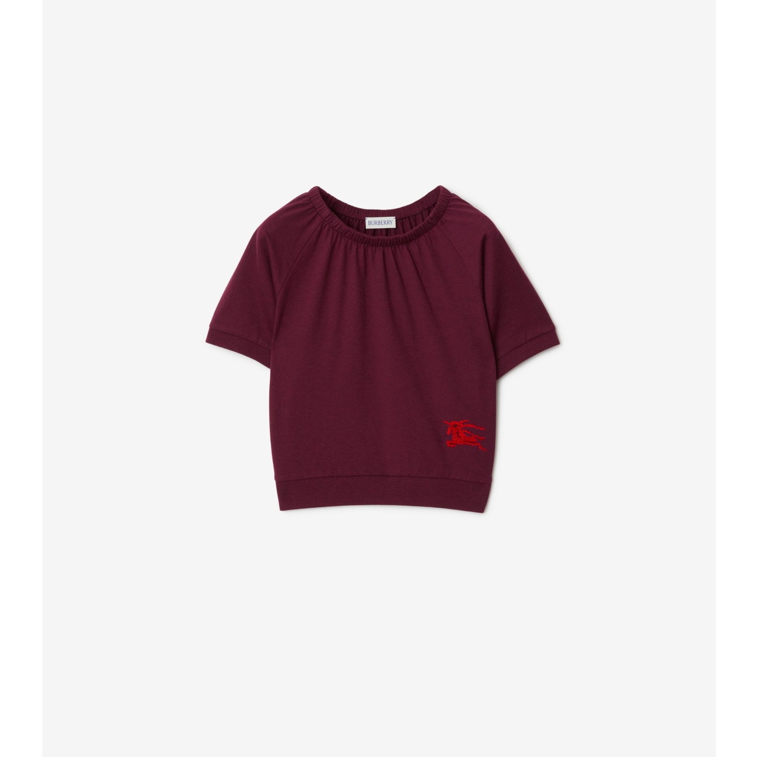 T shirt in cotone Rosso Violetto M lange Sito ufficiale Burberry