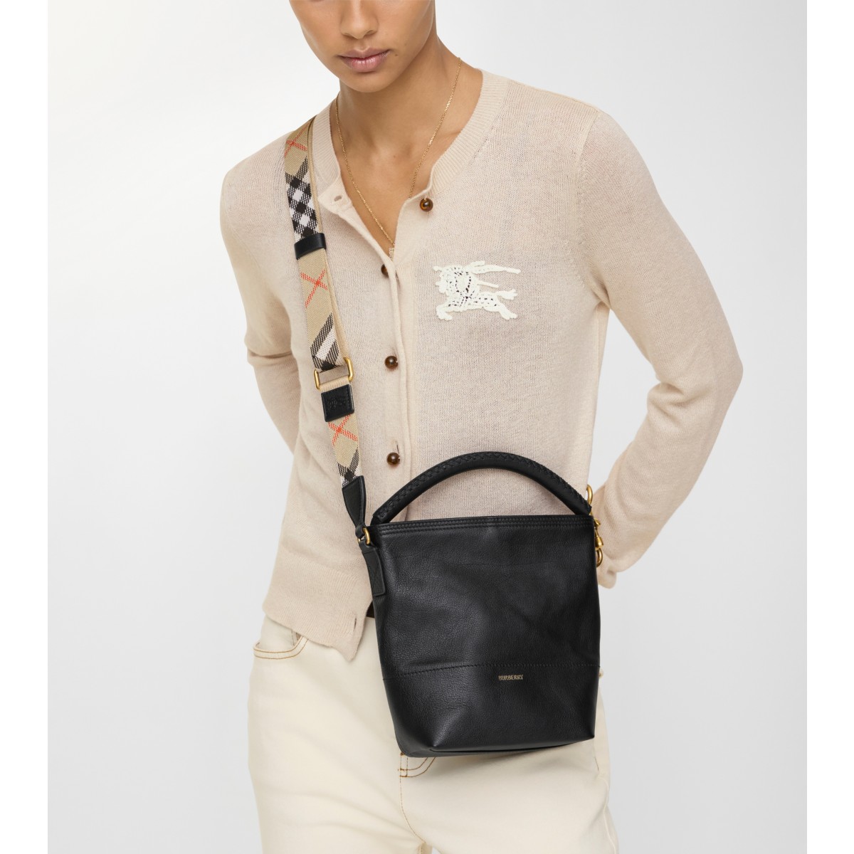  Check Mini B Clip Bucket Bag​