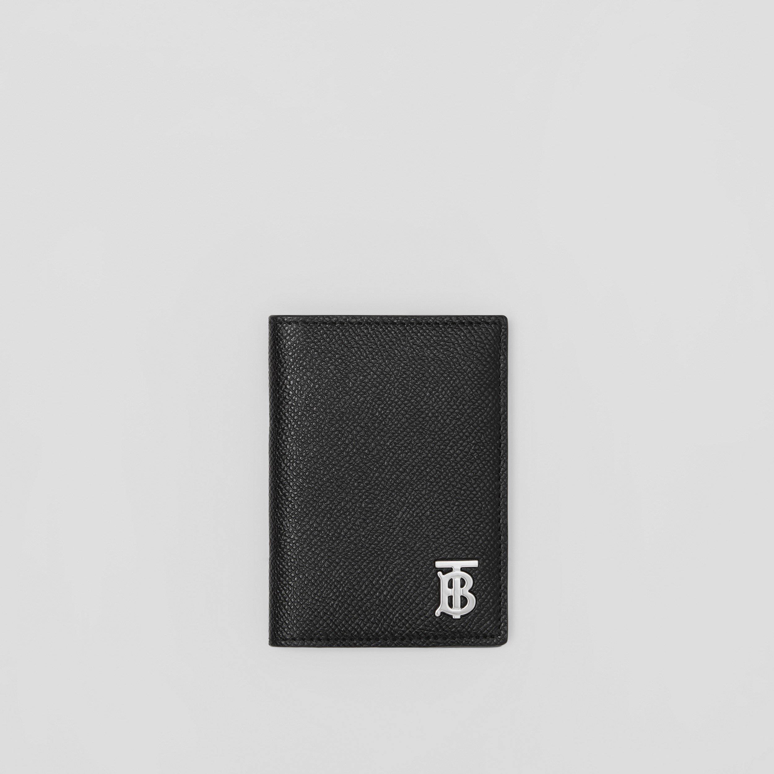 Grainy Leather TB Folding Card Case in Black - Men | Burberry® Official - 1