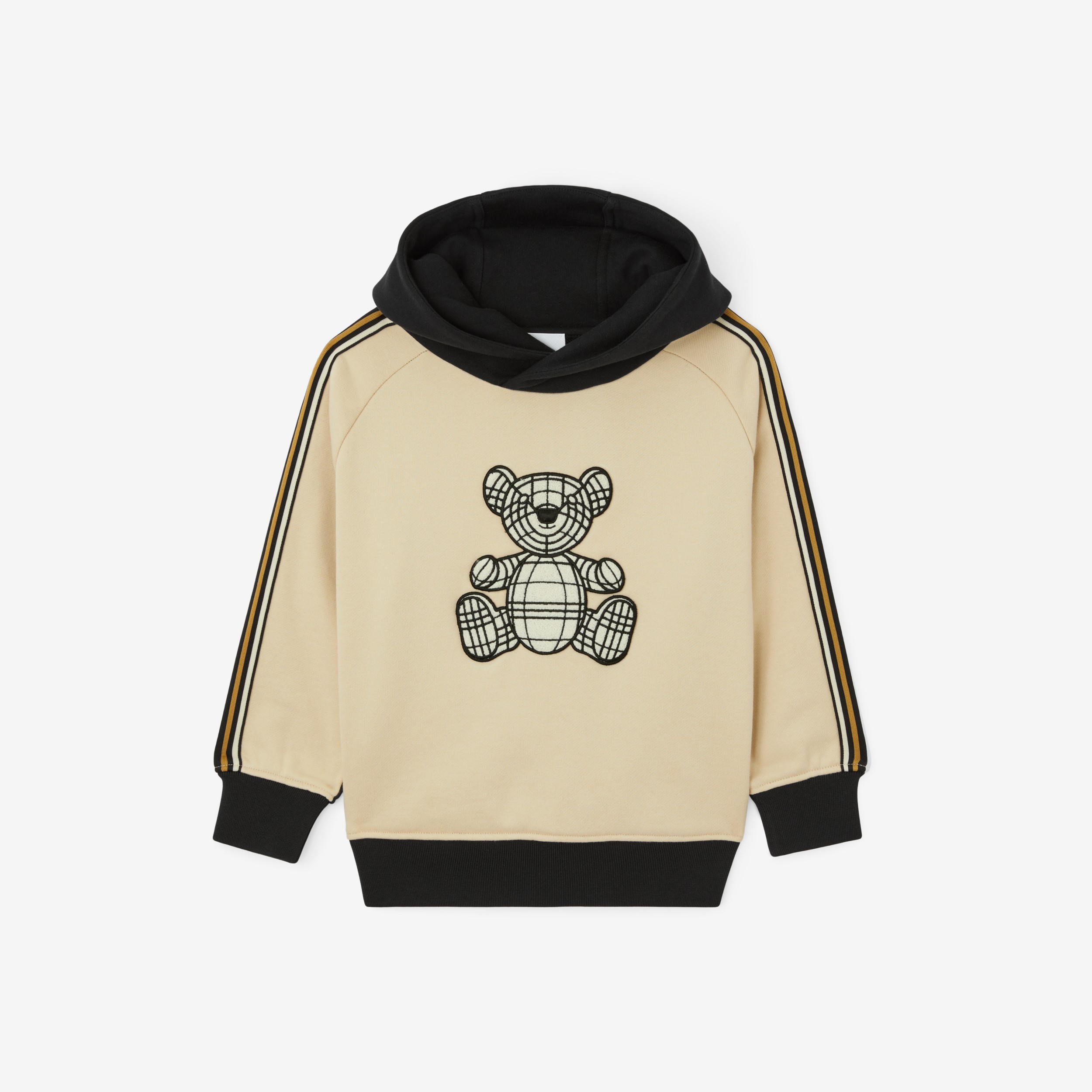 Thomas Bear Appliqué Two-tone Cotton Hoodie in Almond Beige | Burberry®  Official