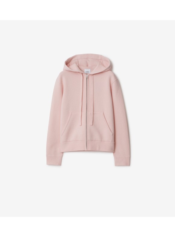 Hoodie zippé en coton avec Check (Noir) - Femme | Site officiel Burberry®