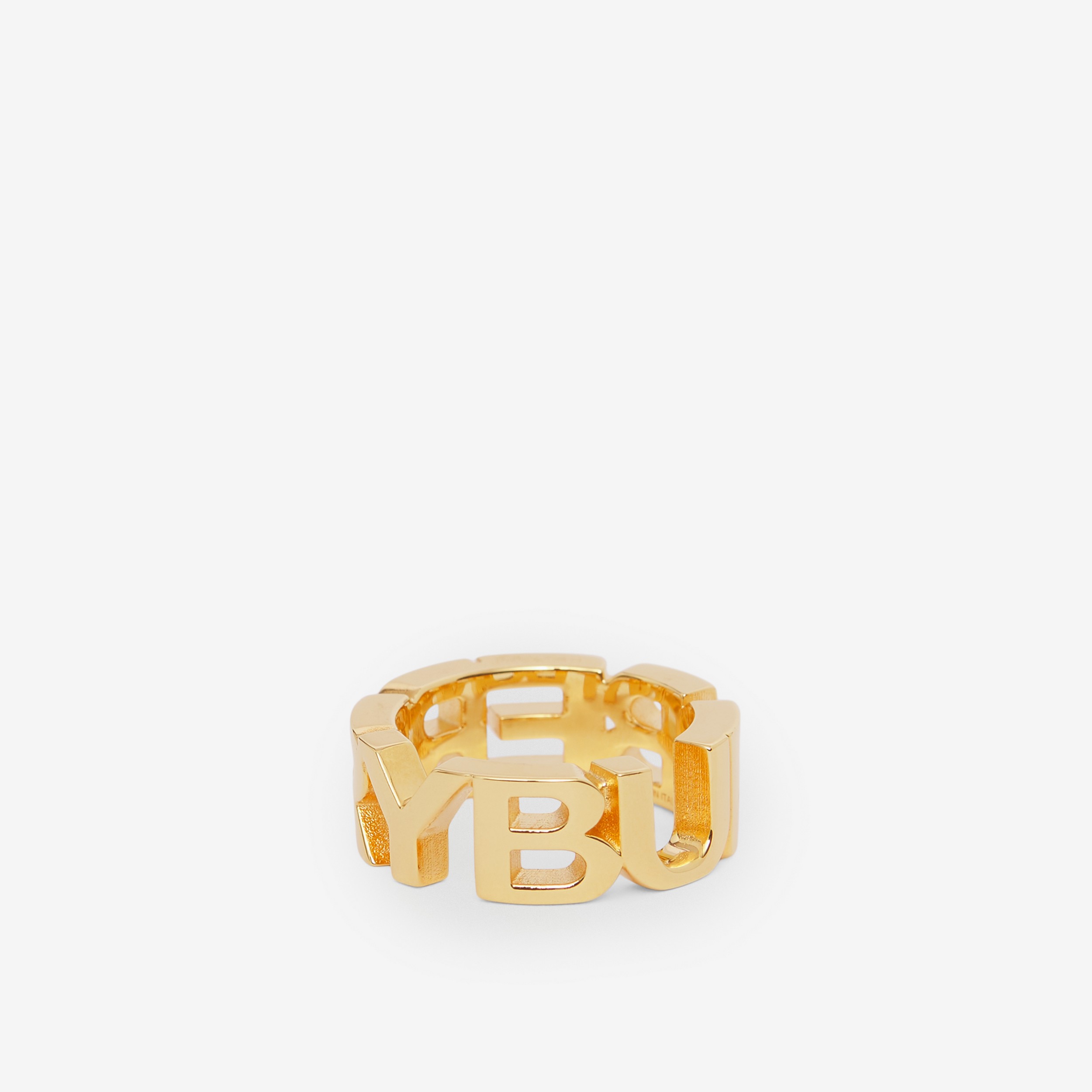 Gold-plated Logo Ring in Light - Women | Burberry® Official - 3