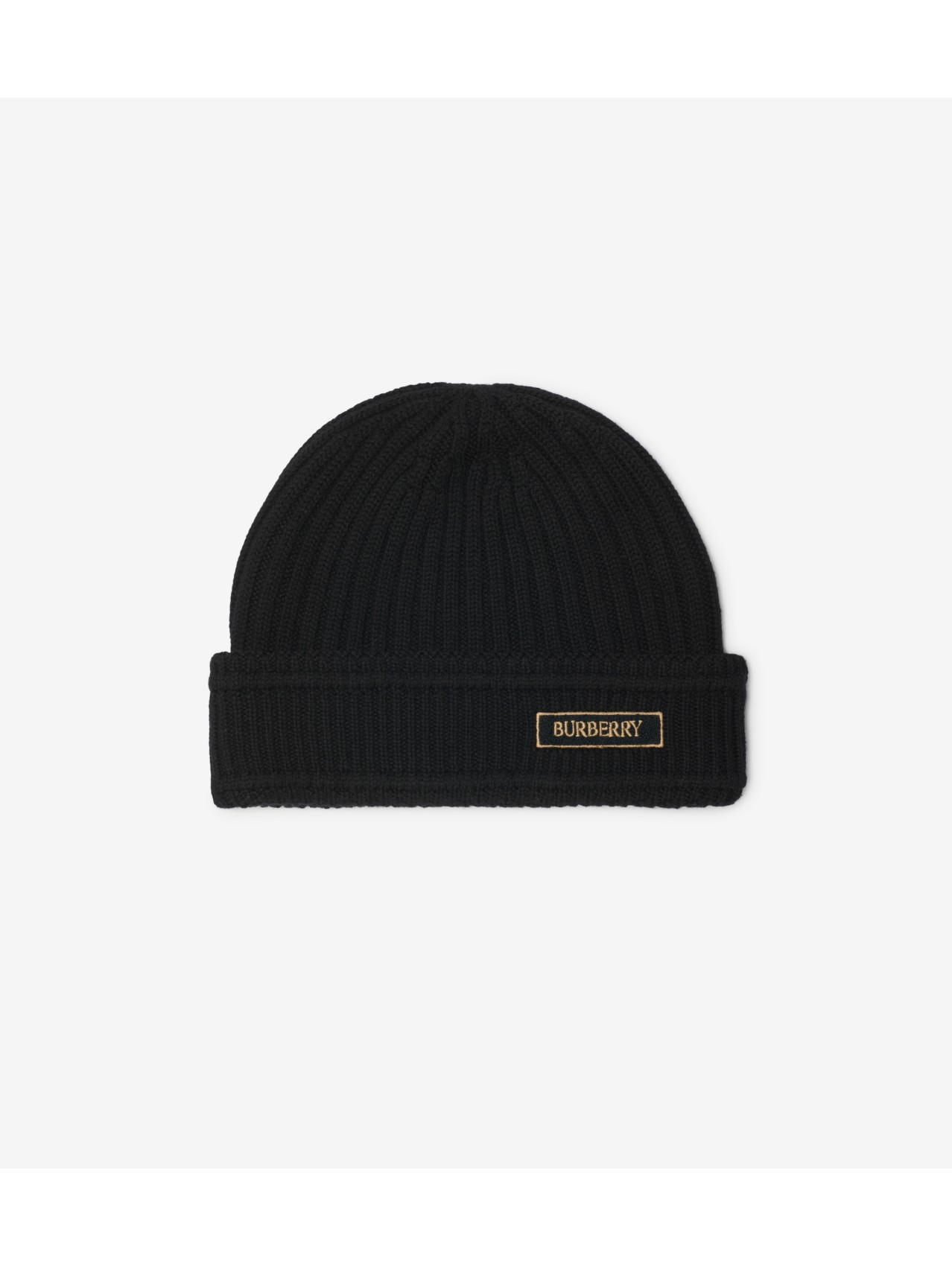 ロゴ ウールビーニー (ブラック) - メンズ | Burberry®公式サイト