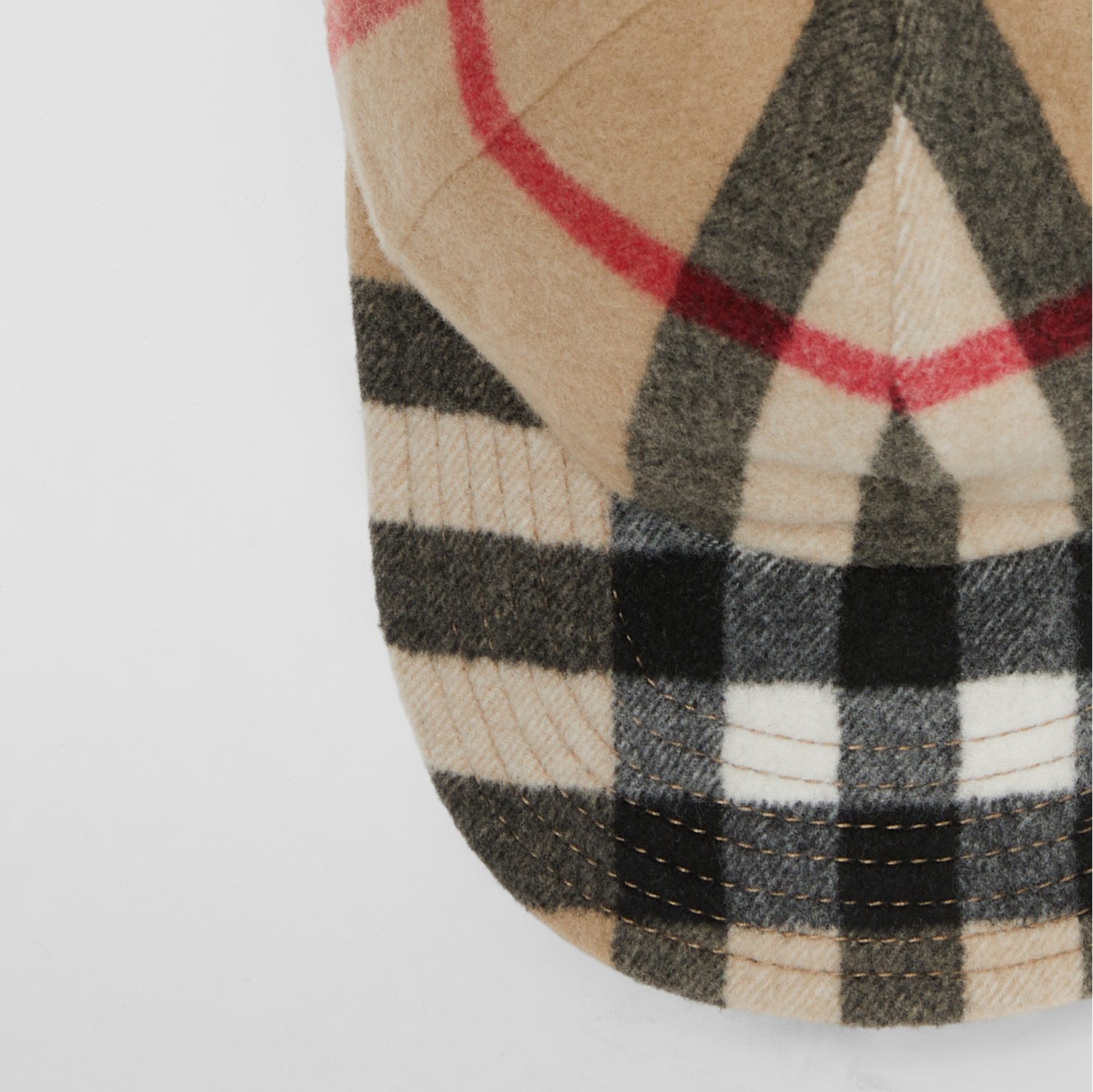 Casquette de baseball en laine Exaggerated Check