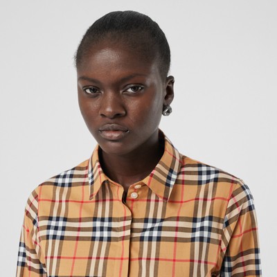 burberry vintage check oversized shirt