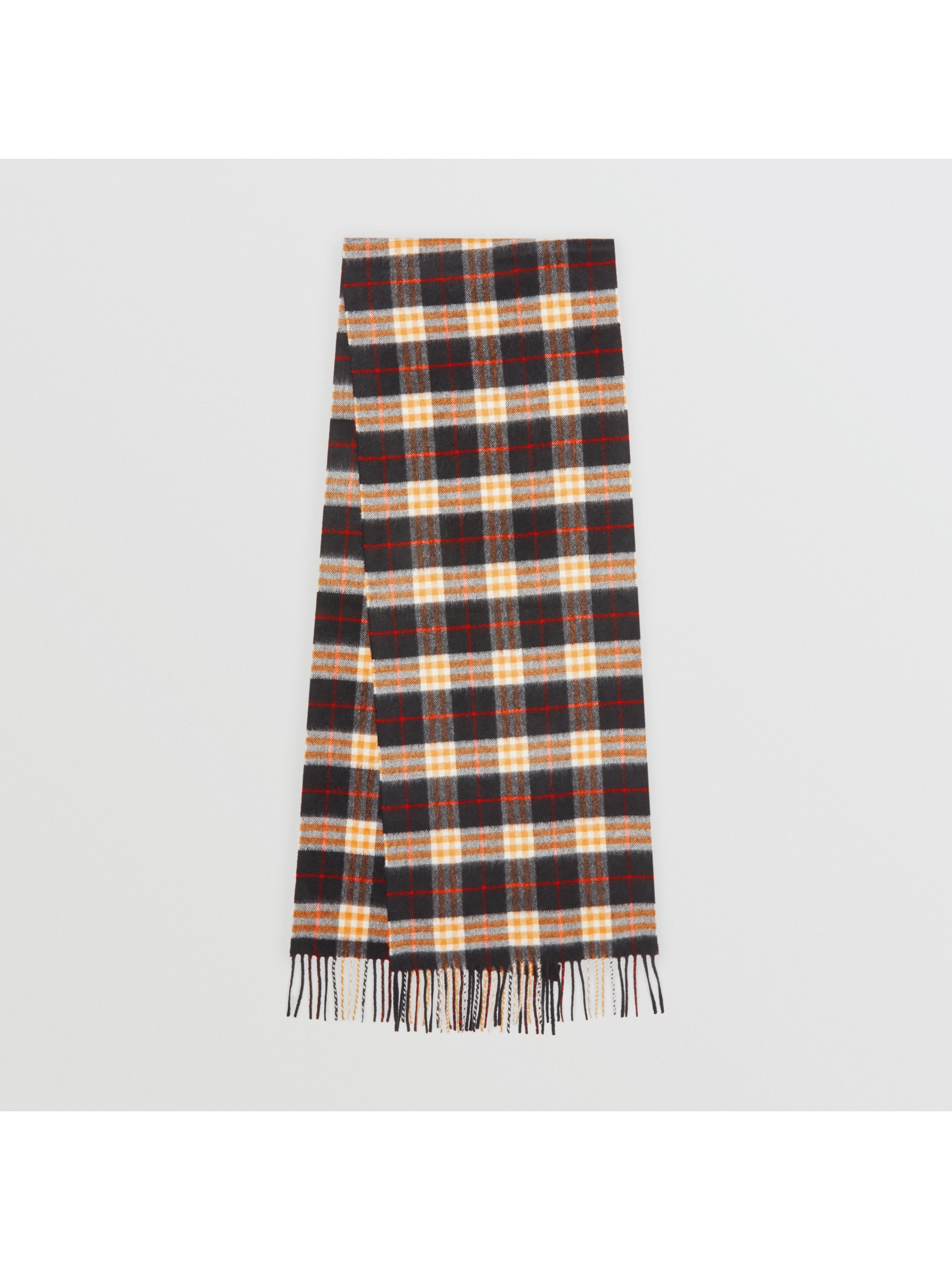 格纹羊绒围巾 (黑色) | burberry 博柏利