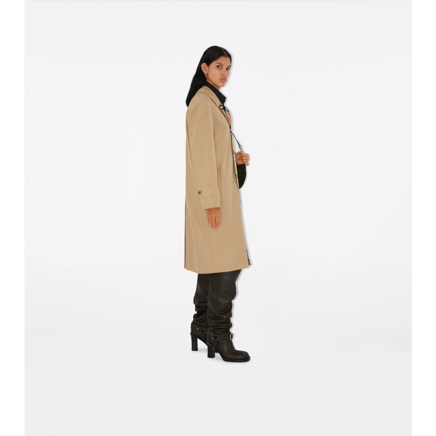 Reversible Long Gabardine Car Coat