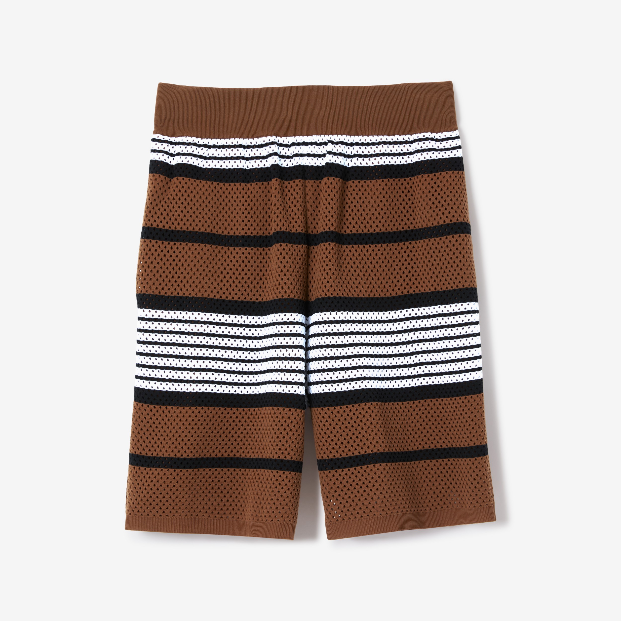 Stripe Print Nylon Shorts in Dark Birch Brown - Men | Burberry® Official