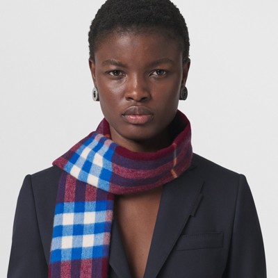 burberry scarf women blue