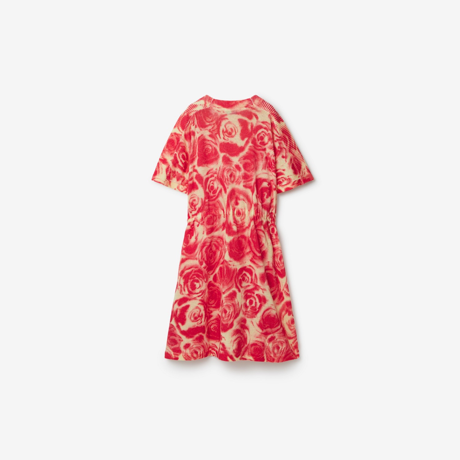Leinen-Baumwoll-Kleid mit Rosenmuster