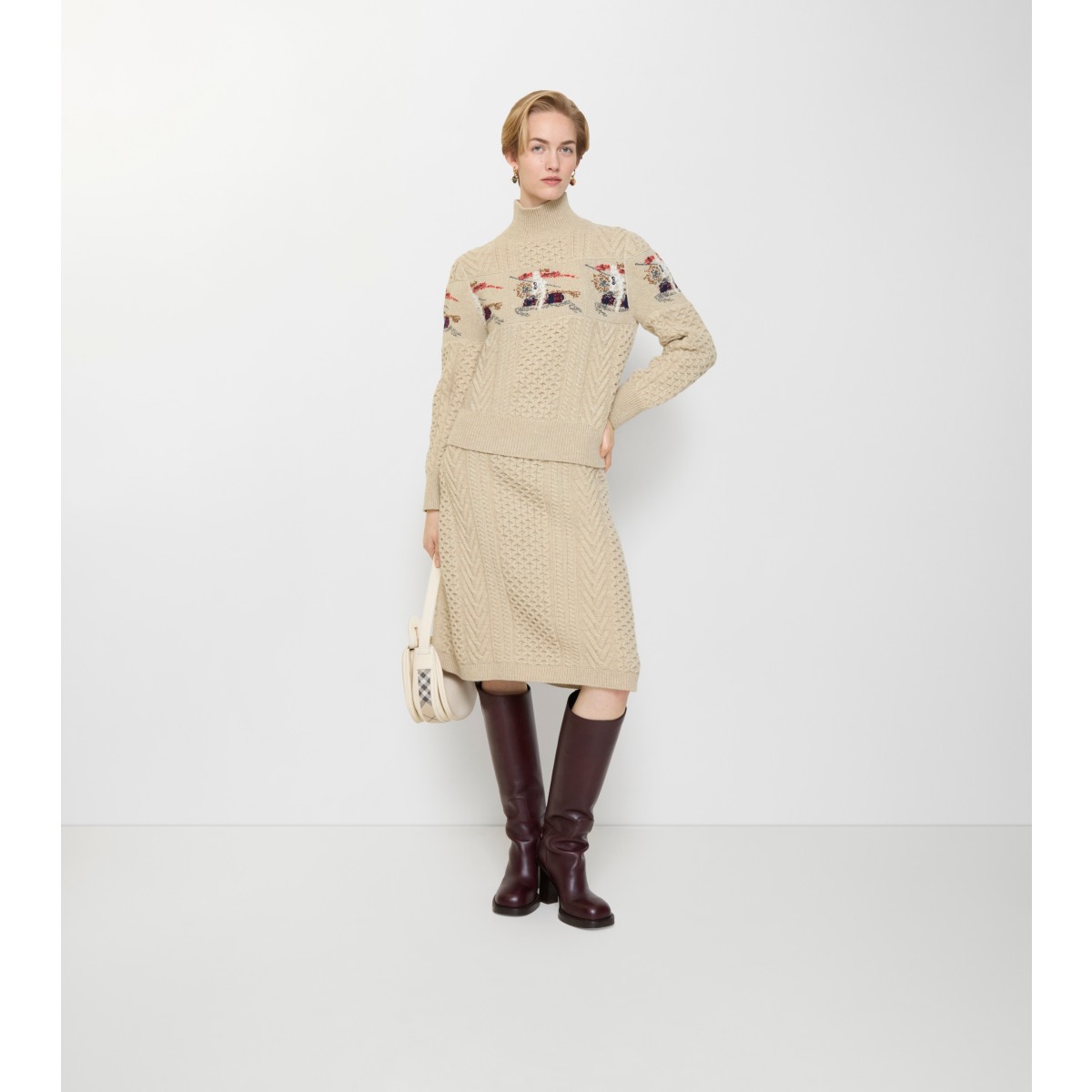  EKD Aran Knit Wool Skirt