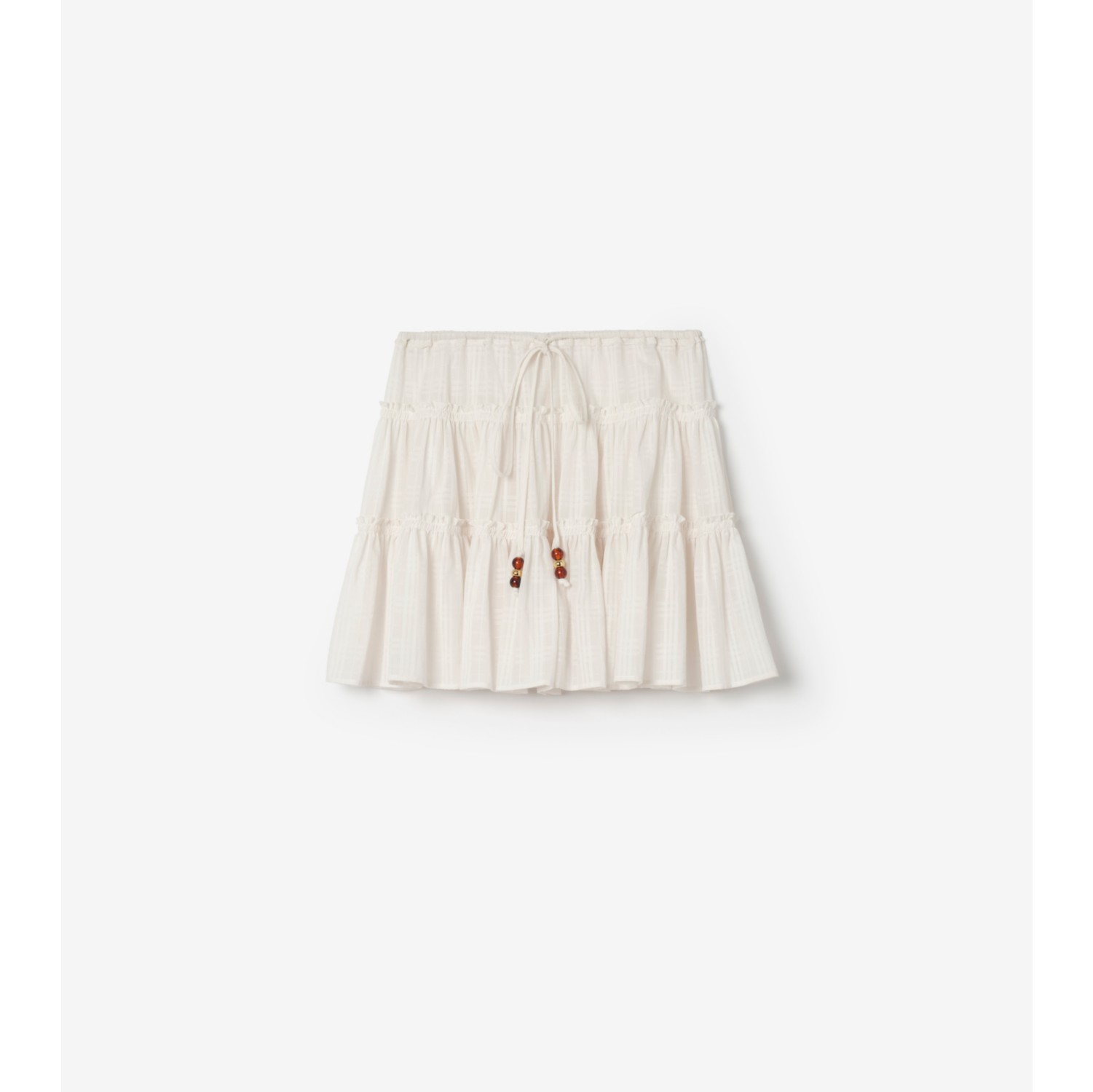 Check Cotton Voile Skirt
