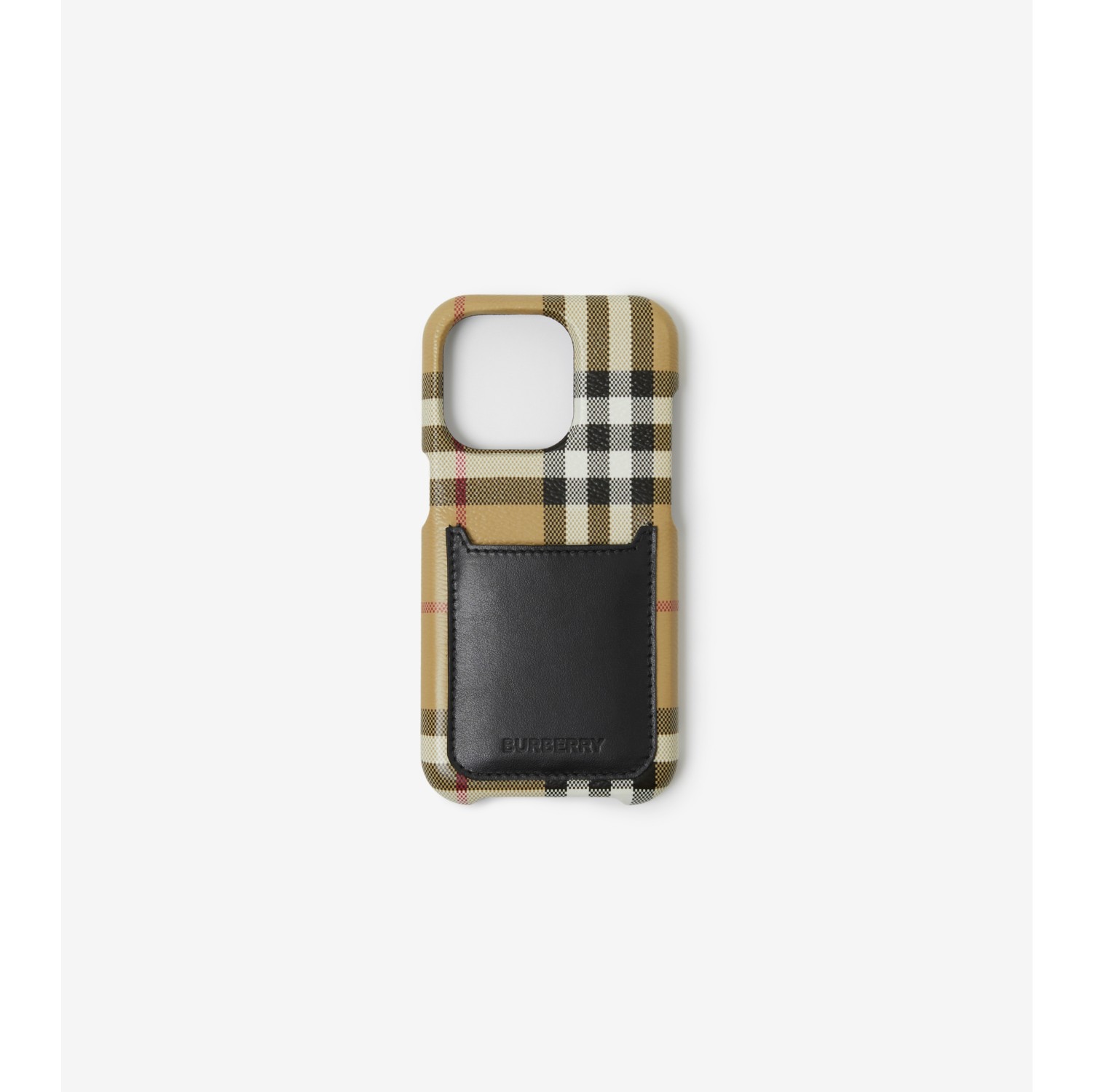 Check iPhone 14 Pro Case in Archive beige - Men | Burberry® Official