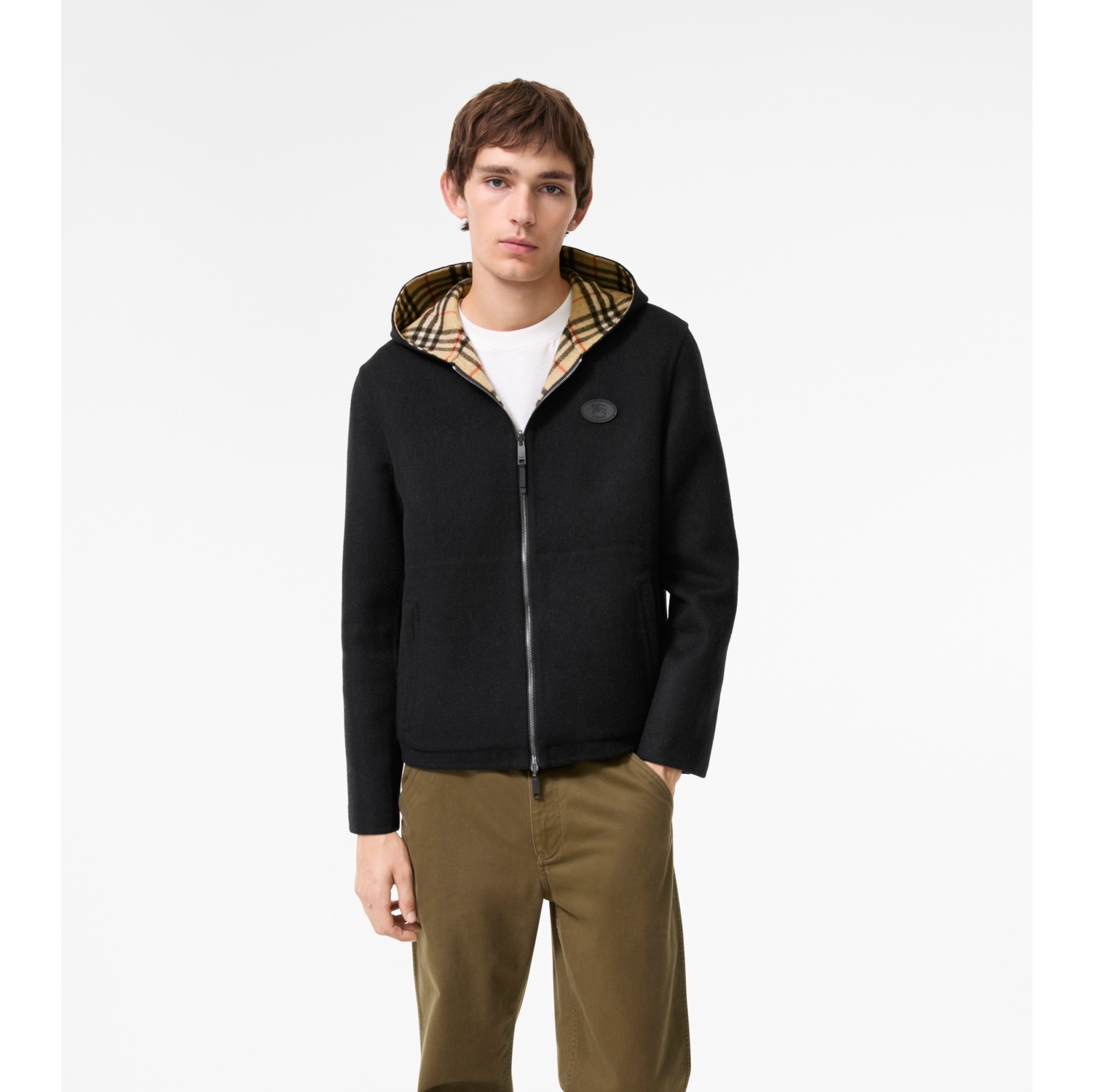 Reversible Wool Newport Hooded Jacket