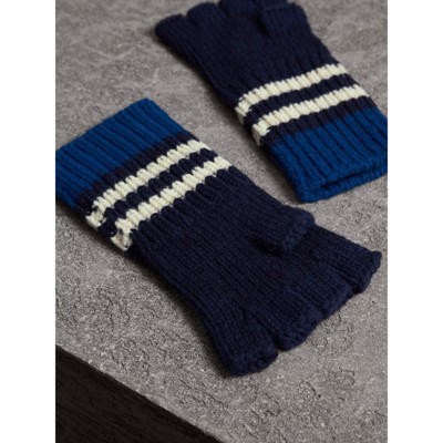 burberry gloves blue