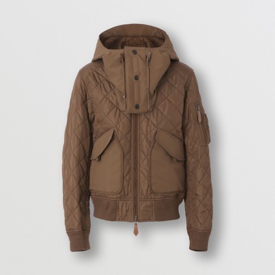 Hooded quilted bomber jacket Clearance