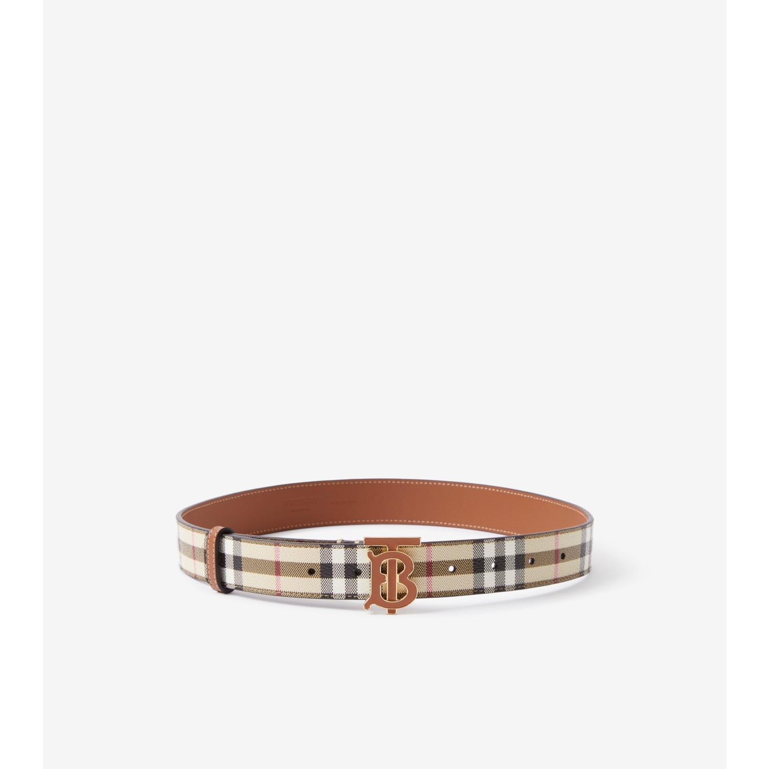 Ceinture TB Check Beige d archive Bois de bruyere Femme Vintage check Site officiel Burberry