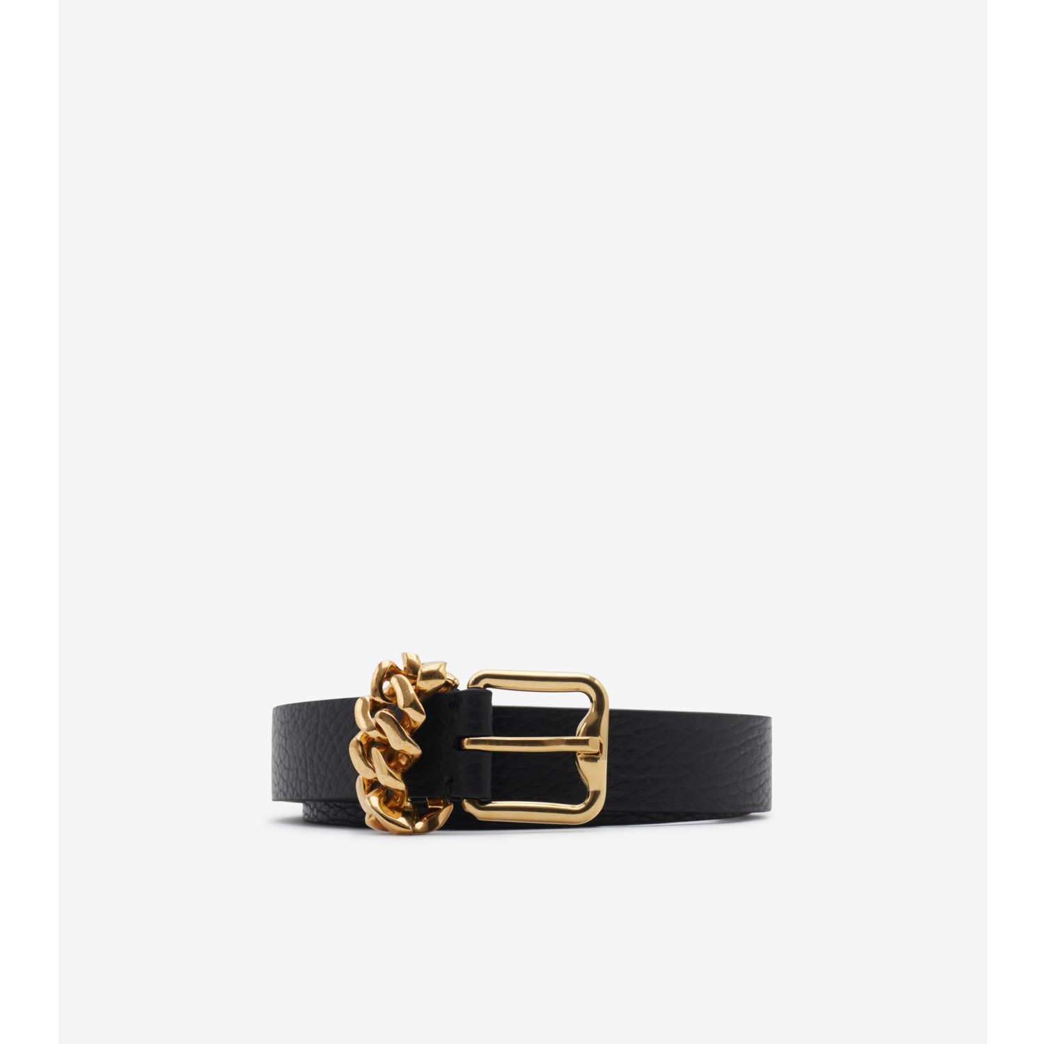 Cinto B Buckle de couro com corrente