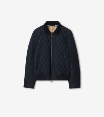 キルティング ナイロンジャケット (ネイビー) - メンズ